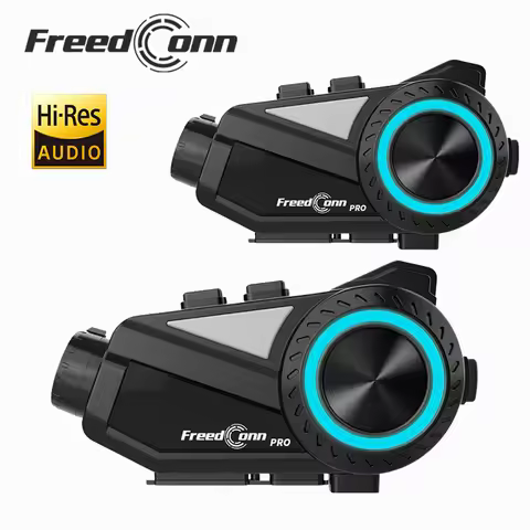 Freedconn Motorcycle Helmet Headset Dash Cam Group Intercom Motor Auto DVR WiFi App 1440P 8 Riders 8