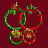 Doughtnut Christmas Decoration 4pcs Small Medium Large WreathRing with Easy to Hang Rope