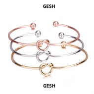 GESH Open Cuff Bangles Can't Tie The Knot Simple Adjustable Fashion Alloy Tie The Knot