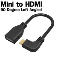 สายแปลง Mini HDMI to HDMI female cable ( 90 Degree Left Angled Gold Plated ) สำหรับ HDTV 1080p PS3 Evo HTC Vedio