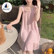 2-Strap NIGHT DRESS SIZE 45-65KG, CUTE HOME DRESS, COOL CUTE NIGHT DRESS