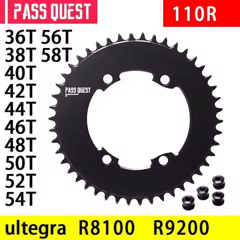 PASS QUEST chainring 110 bcd 4 bolt chainring for Shimano ultegra 8100 dura ace 9200 54T 56T 58T 60T