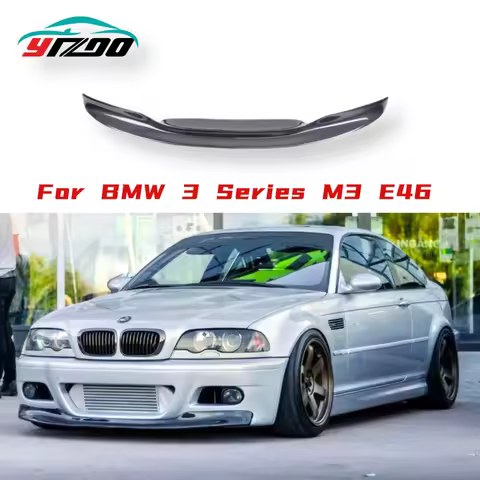 For BMW E46 M3 Front Lip CSL Style Front Lip Carbon Fiber Front Bumper Spoiler Lip for BMW E46 M3 19