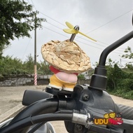Rotating Bamboo Dragonfly Crayon Shin-chan Figurine Decompression toy Car Decoration Cute Strawberry