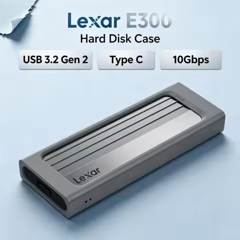 Lexar E300 M.2 SSD Enclosure USB 3.2 Gen 2 Type C Hard Disk Case for 2230/2242/2260/2280 Mobile NVMe