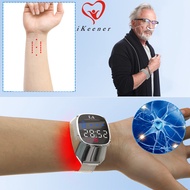 iKeener middle-aged and elderly multi-functional health watch monitors heart rate, reduces high blood pressure, high blood lipids and cholesterol, 650nm wrist laser therapy instrument combines traditional Chinese and western medicine (gift for parents)