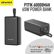 Awei P171K 60000mAh 65W Power Bank Digital Display Laptop Power Bank Fast Charger