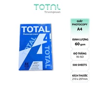 Total A4 paper 60 gsm x 500 sheets, 60gsm pure white photo paper, Truong Xuan.