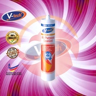 V-Tech VT-201 All Purpose Sealant Clear Acetic Silicone Sealant 280 ml