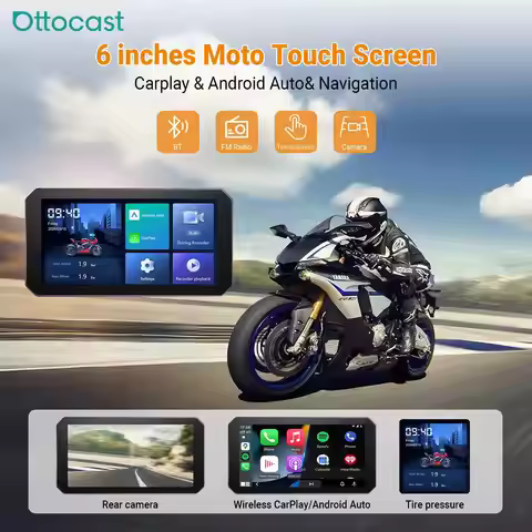 Ottocast Express C6 Motorcycle Touch Screen 6 inches Wireless CarPlay Android Auto Waterproof GPS Wa
