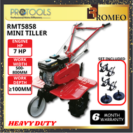 ROMEO RMT5858 HEAVY DUTY MINI TILLER 7HP | PETROL ENGINE MINI TILLING MACHINE | POWER TILLER CULTIVATOR