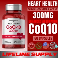 300 mg CoQ10 Mega Q-Sorb Coenzyme Q-10 Heart Health Cardiovascular Athlete Exercise Energy Antioxidant
