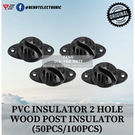 PVC Insulator 2 Hole, Wood Post Claw Insulator Electric Fence Insulator(50PCS/100PCS) (Electric Fenc