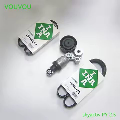 Car accessories PY01-15-980 SKYACTIV engine belt tensioner set for Mazda 6 2013-2020 CX-5 CX-4 CX-8 