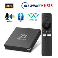 A Z1 TV Box Allwinner H313 Quad Core Support 4K HD 4G 5G Wifi Android 10 Voice Remote 64GB Smart Med