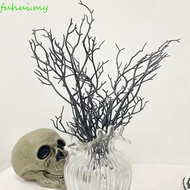 FUHUI 5pcs Halloween Artificial Dead Branch, Antlers Shape Non-Fading Artificial Plastic Tree Branch