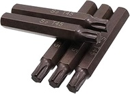 Rannb T45 Torx Screwdriver Bit Set 6 Point Star Bits 3" Length with Hex Shank Screw Driver Kit Tools