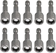 10 pieces Magnetic Socket Adapter 8mm, Fixinus 1/4" Hex Socket Adapter Drill Bit Nut Driver Set Sock