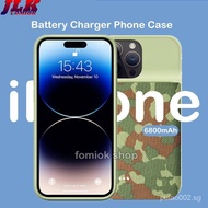 [JLK] Camouflage Oxford Cloth Battery Case Power Cover for iPhone 15 Plus X XS Max XR 11 12 Pro 13 Mini iphone14 Pro Max Portable Charger Power Bank NBP8