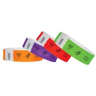 Custom Made Wristband Sticker Disposable Wrist Sticker Tyvek Paper Hand Tag Amusement Park Resort Ev