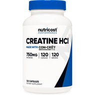 Nutricost Creatine Hydrochloride 120 Kapsul - Diperbuat daripada kreatin, setiap kapsul mengandungi 