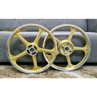 YAMAHA LC135 V1 V2 V3 V4 V5 V6 NEW SPORT RIM 17 DISC 5 BATANG GOLD LC 135