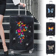 pelindung koper Thick Elastic Luggage Protective Cover Butterfly Series Suit 18-32 inch Suitcase Cov