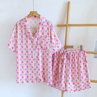 Muslin Pajamas Collection Muslin Pet รุ่น Pink Ocean (N3330 T3330 M3330) | ชุดนอนแม่ลูก