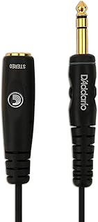 D'Addario Accessories Headphone Extension Cable - 1/4 Inch Female to 1/4 Inch Male Headphone Cable -
