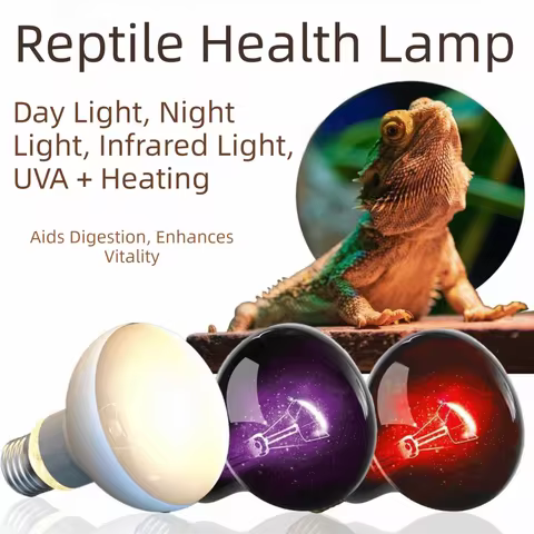 Heater Bulb 110/220V Reptile Heating Lamp E27 25/50/75/100W UVA Lamp Comfortable Durable Basking Lig