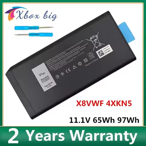 X8VWF 5XT3V 4XKN5 Laptop Battery for DELL CJ2K1 09FN4 DKNKD Latitude 14 7404 E5404 E7404 11.1V 65Wh 