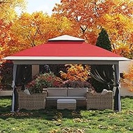 HarmonyHealth 13x13 Pop Up Gazebo,Canopy Tent with Mosquito Netting & UPF 50+,Waterproof Outdoor She