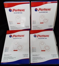 PARTNERS COLOSTOMY BAG SOLD PER SET , SIZES 45mm, 57mm, 60mm, 70mm