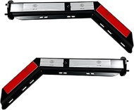 Pair 30.25'' Heavy Duty Black 2.5" Bolt Spring Loaded Mud Flap Hanger Angled RH & LH for Semi Truck