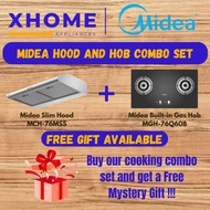 Midea Cooker Hood MCH-76MSS + Glass Hob MGH-76Q60B / Induction MIH352D055K