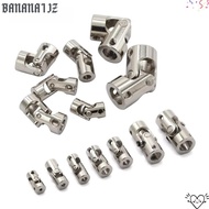 BANANA1JZ Motor Connector, 2.3/3/4/5/6/8/10/12mm Metal Cardan Joint,  Multiple Size Universal Silver