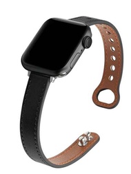 1條纖薄皮革錶帶兼容 Apple Watch 38 毫米 40 毫米 41 毫米彩色替換腕帶兼容 Apple Watch SE 和系列 8/7/6/5/4/3 智能手錶錶帶配件