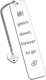 Iron 6th Anniversary Bookmark Gifts for Him Her, 6 year Anniversary Wedding Gifts for Women, 6th Ann
