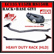 HEAVY DUTY MONORACK J (RACK 2 ) MOTORCYCLE RACK HLD LC135 Y15ZR RS150R WAVE125 FZ150I + FREE SEAT DA
