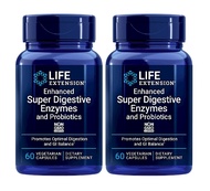 Life Extension Enhanced Super Digestive Enzymes 60 แคปซูลมังสวิรัติ + Probiotics Digestive Wellness