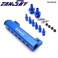 Vacuum Manifold Kit Fit Turbo Boost Intake Manifold 1/8" NPT 6 Port for SAAB TK-01SYG