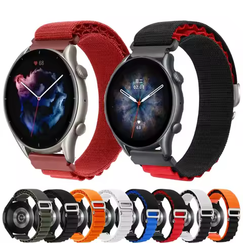 22mm Bracelet Nylon Band For Huami Amazfit GTR 3 Pro Bip 5 GTR2 Watch Strap Amazfit GTR3/GTR4/2e Pac