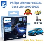 Philips Car Headlight Bulb Pro3021 LED+1 6000K Honda Brio/Amaze LED T10