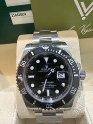 （Sold) 全新全膜 Rolex 116610 116610ln submariner with date 黑十