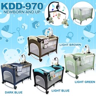 (สินค้าสำหรับเด็ก) เปลเด็กทารกสนามเล่นเตียงเด็ก KDD-970ความรักสำหรับเด็กทารกพร้อมเปลี่ยนผ้าอ้อม