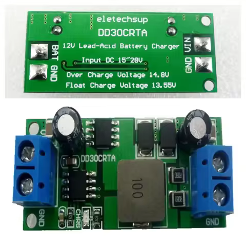 3A 12V 1-1000AH Lead-Acid Battery Charger Input 15-28V Over-Charge 14.8V Float-Charge 13.55V For UPS