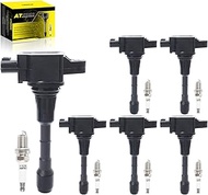 Set of 6 UF550 Ignition Coil Pack & Iridium Spark Plug Compatible with Nissan Altima Maxima Murano P