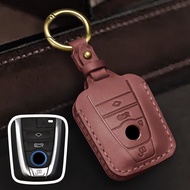 BMW New Energy Car Genuine Leather Key Case Suitable for I8 I3 IX3 I7 All-Inclusive Smart Key Case