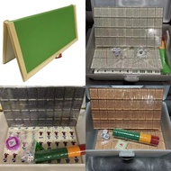 免費順豐站 麻將套裝 水晶麻將+摺疊麻將板 廣東牌 家用麻將 麻雀板 家用麻雀 送麻雀盒+骰仔3粒