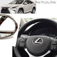 Miếng dán logo Lexus hình chữ L trang trí vô lăng RX350 RX300 dòng ES GS LS NX GX RX LX xe hơi ô tô